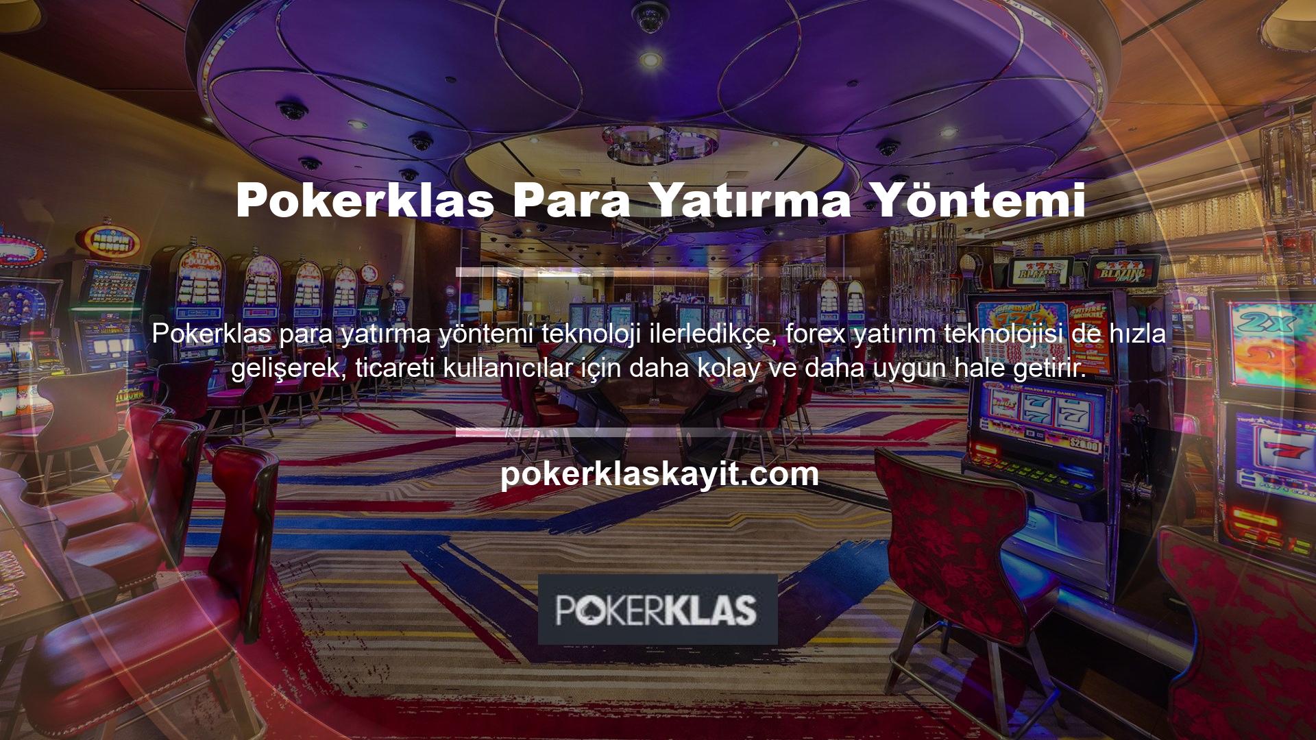 Pokerklas para yatırmak için öncelikle hesabınıza giriş yapmalısınız