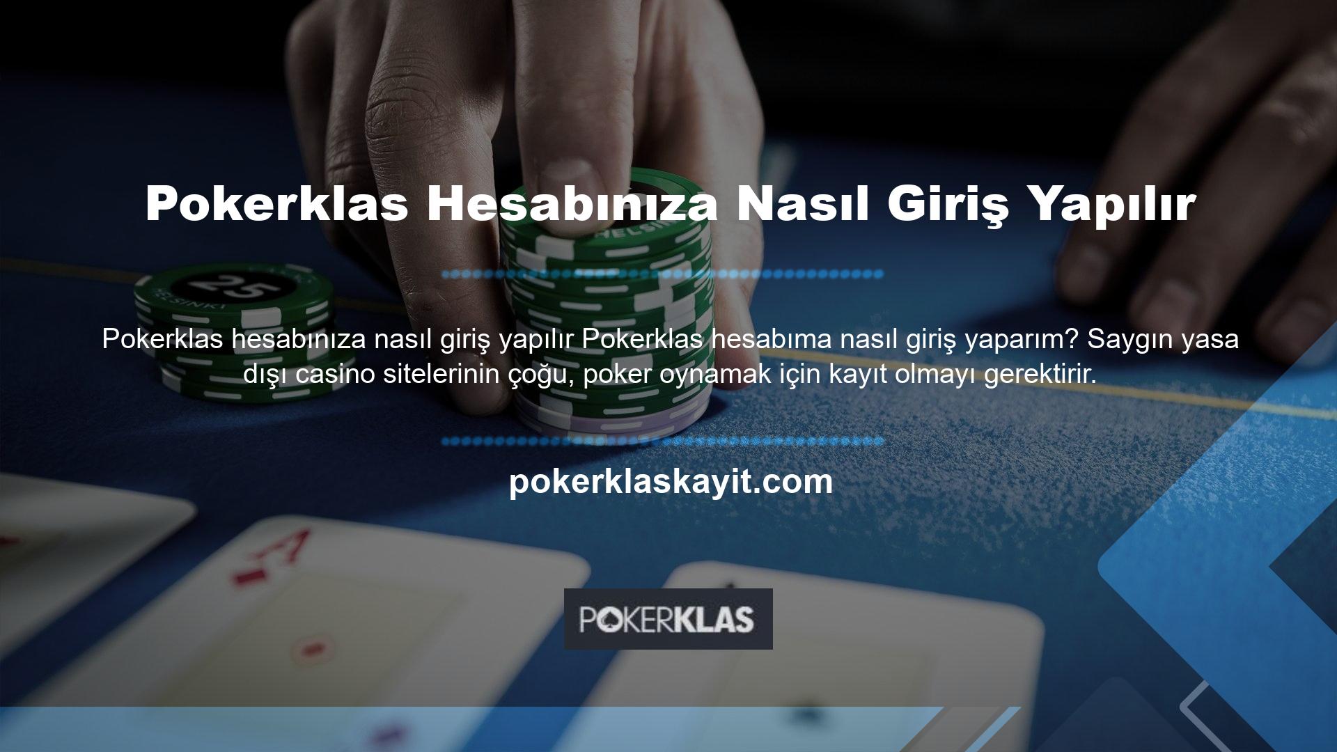 Pokerklas Casino'da oynayarak para kazanabilirsiniz